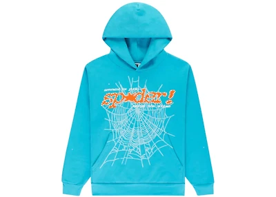 Sp5der Punk V2 Hoodie Cyan