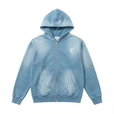 COPPED Zip-Up Hoodie Light Blue