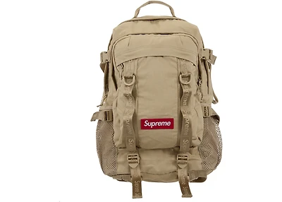 Supreme Logo Backpack (SS26) Tan