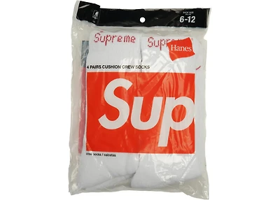 Supreme Hanes Crew Socks (4 Pack