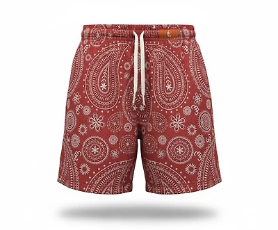 Copped Shorts Paisley Garnet