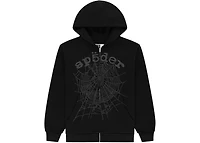 Sp5der OG Web V2 Phantom Zip Up Hoodie Black