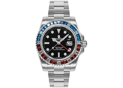 BAPE Type 2 Crystal Stone BAPEX Watch Black/Red