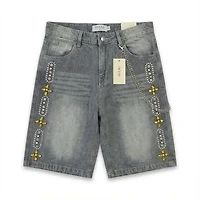 Mani Solar Bloom Denim Shorts