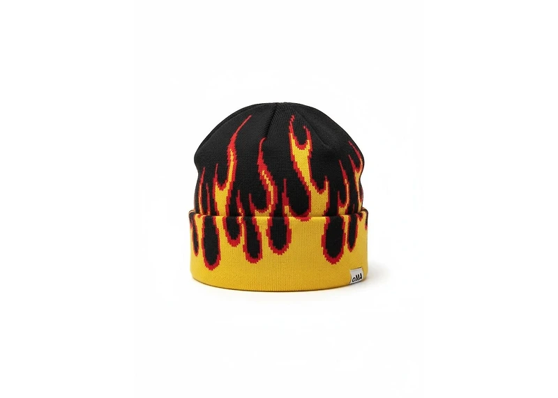 oMA Studios Flame Skull Cap Black