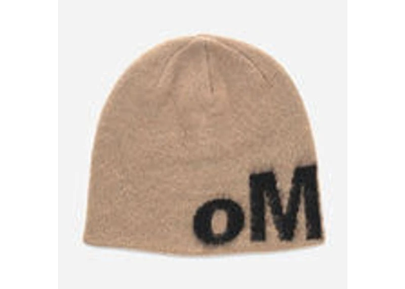 oMA Studios Mohair Logo Skull Cap Latte
