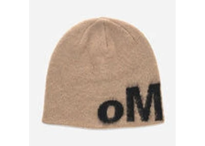 oMA Studios Mohair Logo Skull Cap Latte