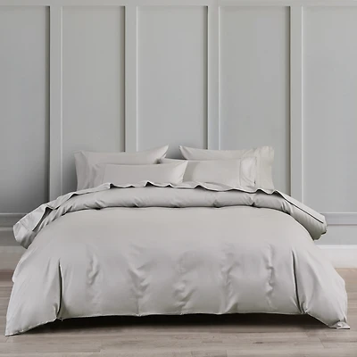 Silver Pima Cotton Duvet Cover Set