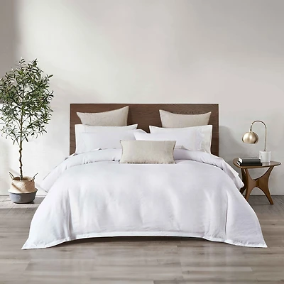 White Vintage Touch Duvet Cover Set