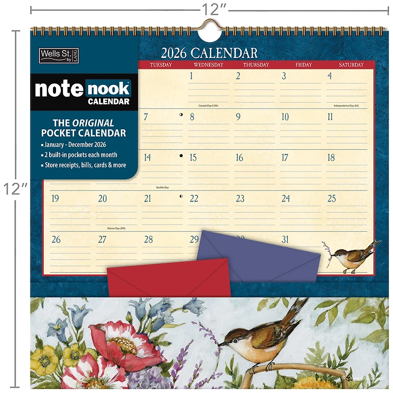 Heart And Home Note Nook 2026 Wall Calendar
