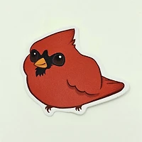Chubby Cardinal Vinyl Sticker