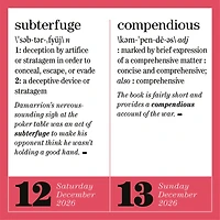 New Words 365 2026 Box Calendar