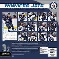 NHL Winnipeg Jets Bilingual 2026 Wall Calendar