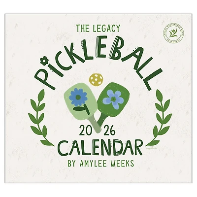 Pickleball 2026 Deluxe Wall Calendar - Online Only