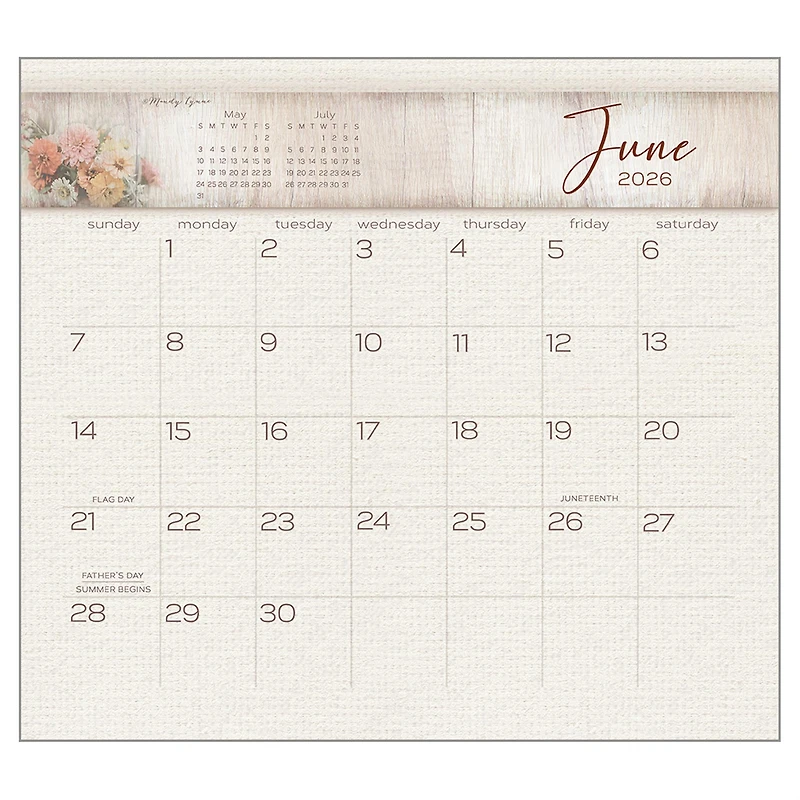 Living In The Light 2026 Deluxe Wall Calendar - Online Only