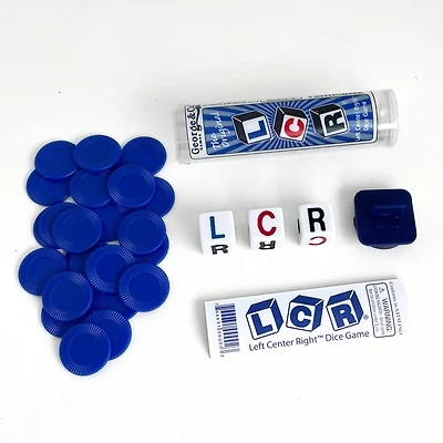 Left Right Center Dice Game (LCR) Assorted Colours