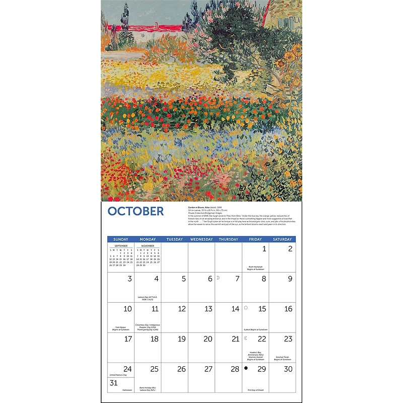 Van Gogh Flowers 2027 Wall Calendar