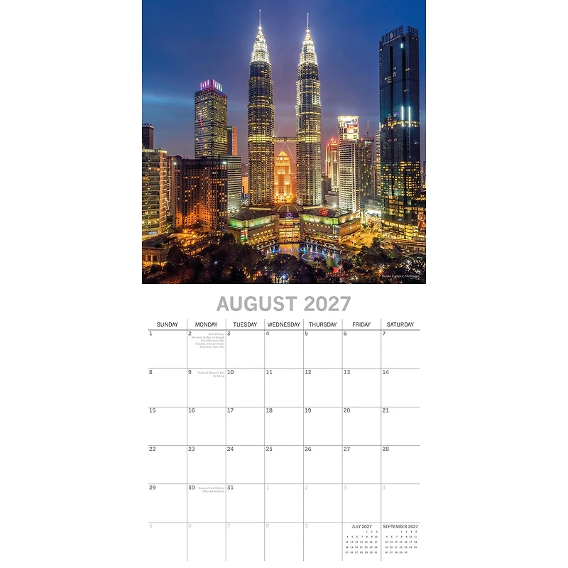 Cities by Night 2027 Wall Calendar