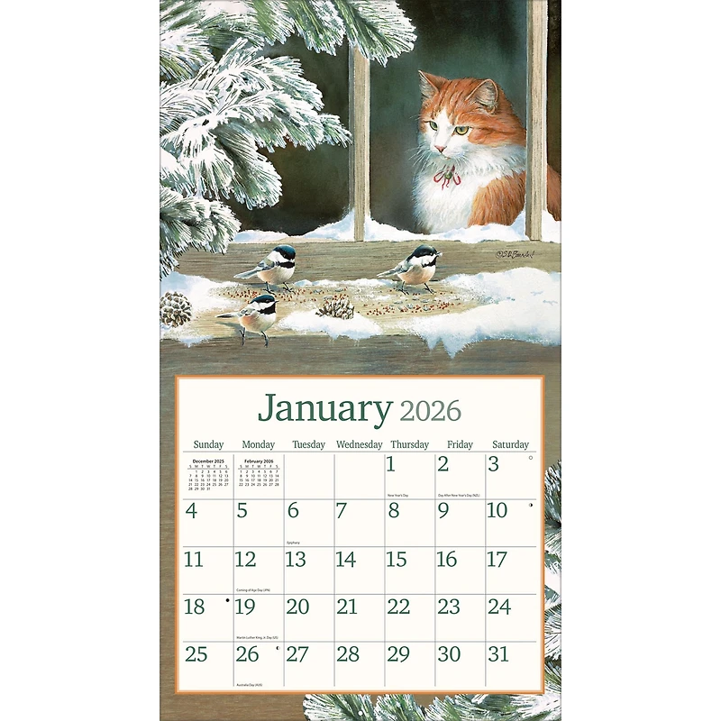 Cats In The Country 2026 Deluxe Wall Calendar