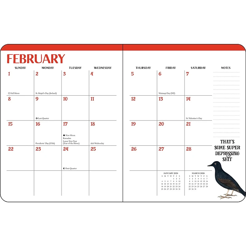 Effin' Birds 2026 Engagement Calendar