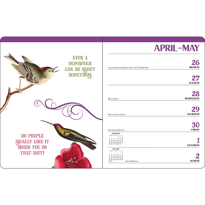 Effin' Birds 2027 Engagement Calendar