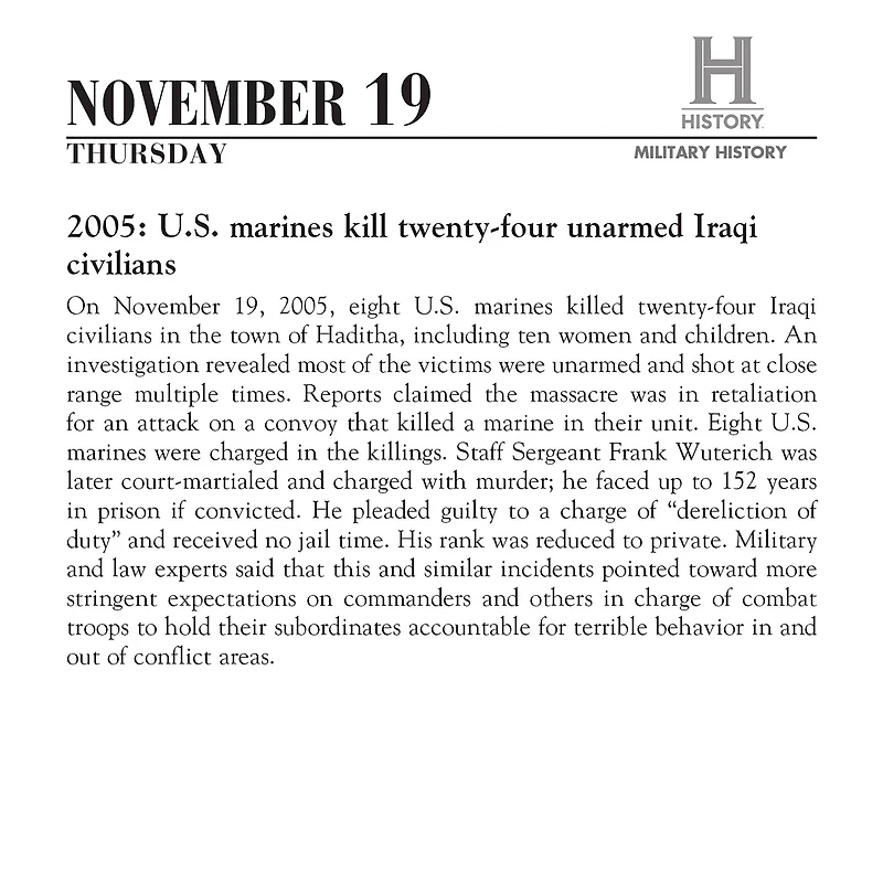 History Channel This Day In Military History 2026 Box Calendar - Online Only