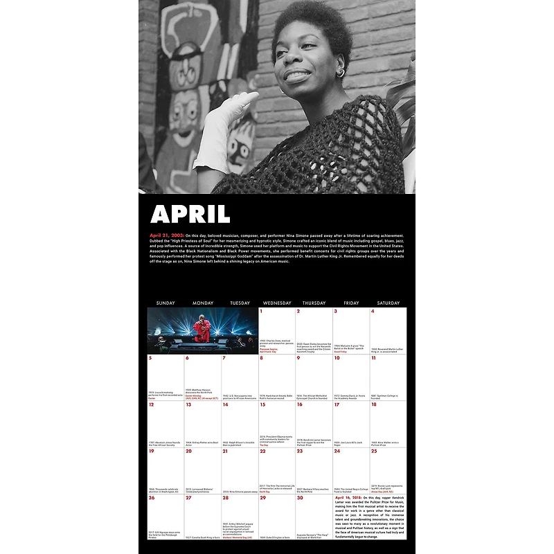 This Day In Black History 2026 Wall Calendar - Online Only