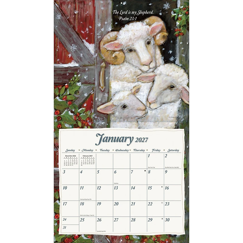 The Lord Is My Shepherd 2027 Wall Calendar