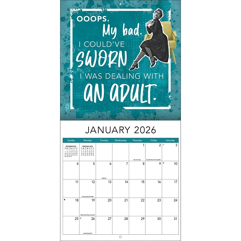Sarcasm My Love Language 2026 Wall Calendar - Online Only