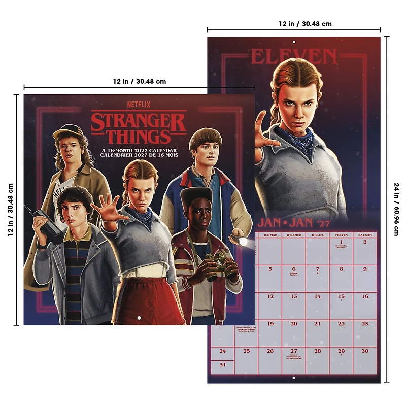 Stranger Things 2027 Wall Calendar