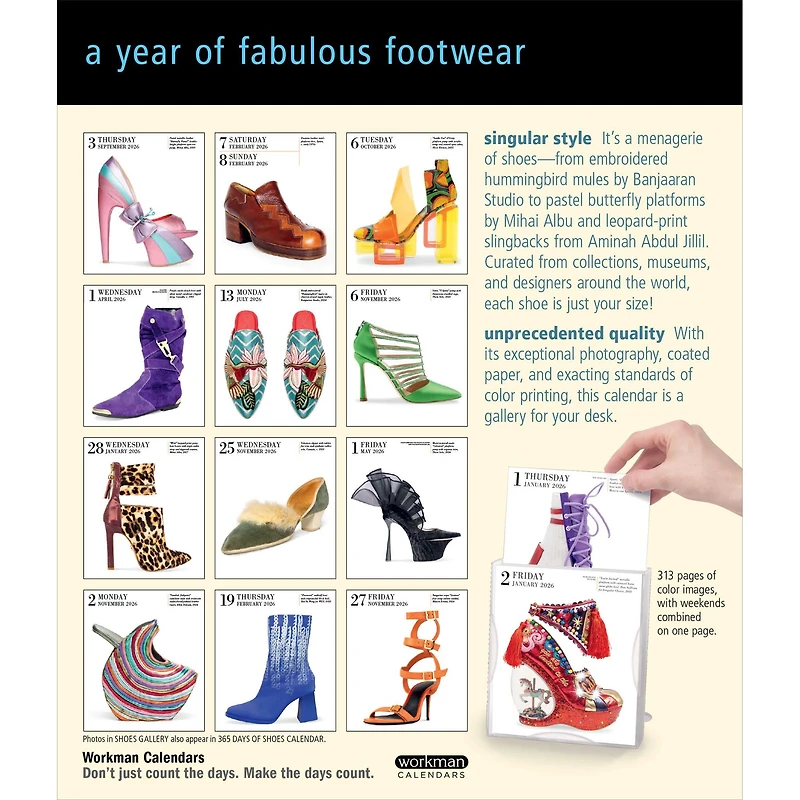 Shoes Gallery 2026 Box Calendar