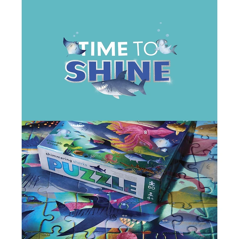 Shimmering Sharks Holographic 60 Piece Puzzle