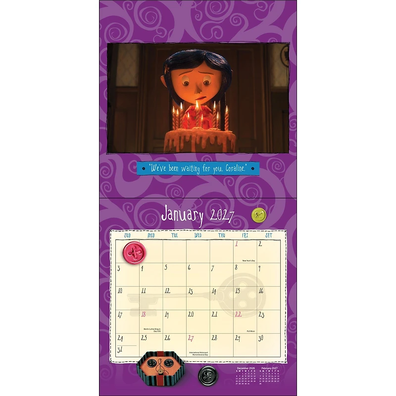 Coraline 2027 Wall Calendar - Online Only
