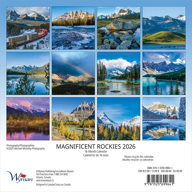Magnificent Rockies 2026 Mini Calendar - Online Only