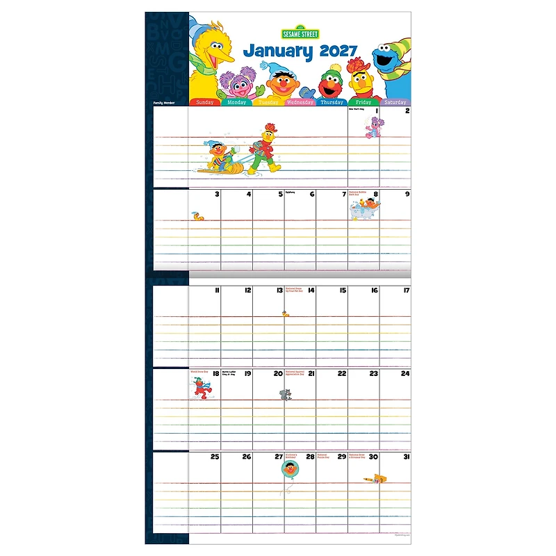 Sesame Street 2027 Wall Calendar - Online Only