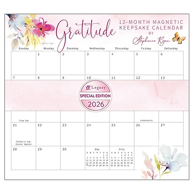 Gratitude 2026 Special Edition Mini Magnetic Keepsake Calendar