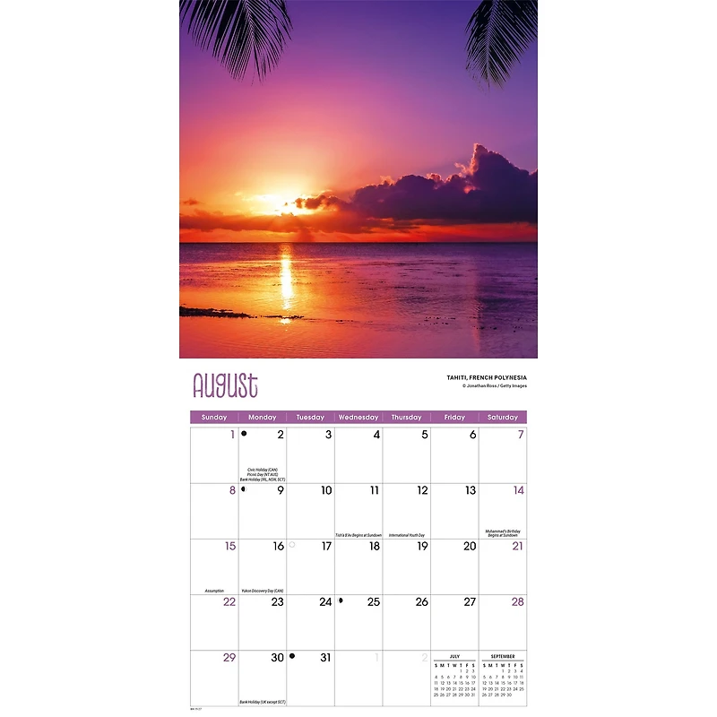 Beaches 2027 Mini Calendar