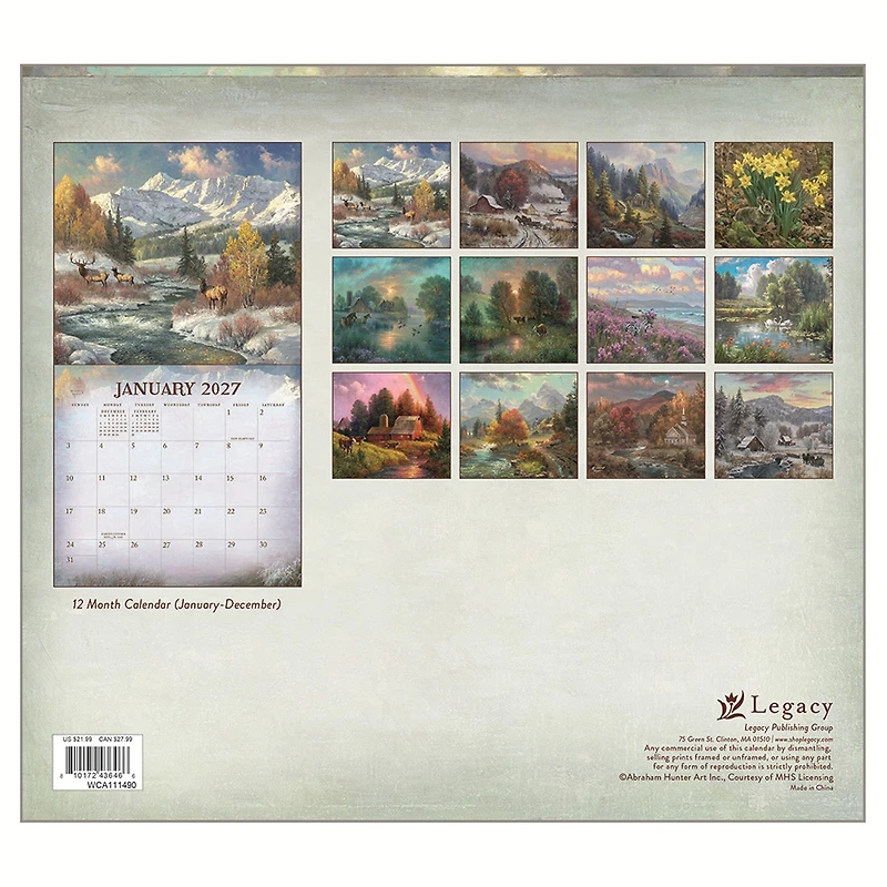 Four Seasons 2027 Wall Calendar