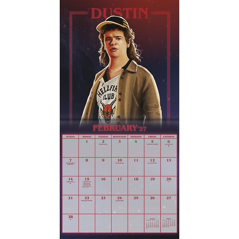 Stranger Things 2027 Mini Calendar