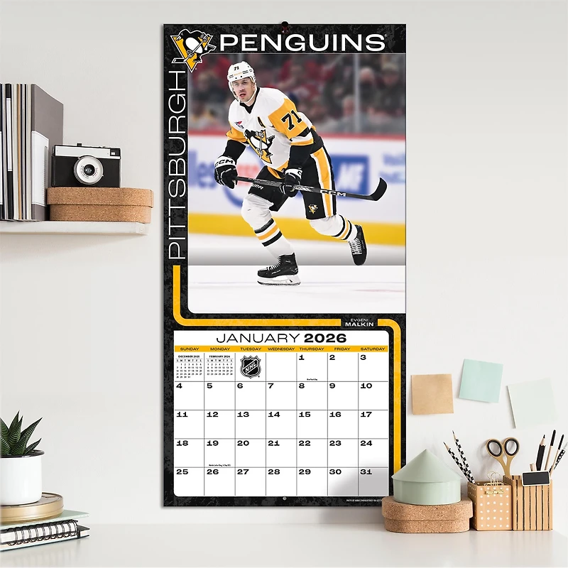 NHL Pittsburgh Penguins 2026 Wall Calendar