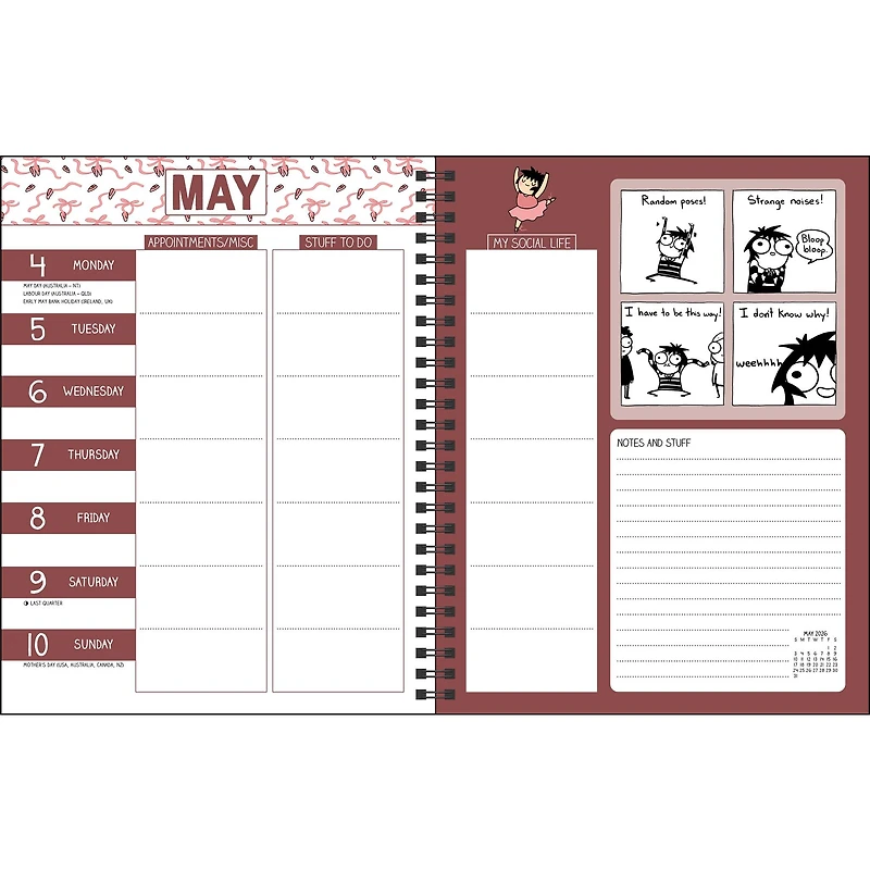 Sarah's Scribbles 2026 Engagement Calendar