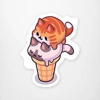 Ice Cream Kitty  Vinyl Sticker