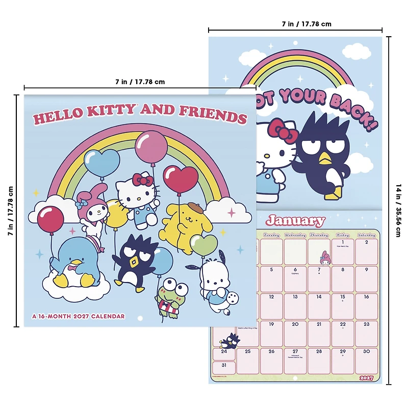 Hello Kitty and Friends 2027 Mini Calendar