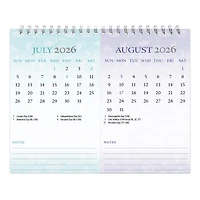 Patterned 2026 Double View Easel Calendar