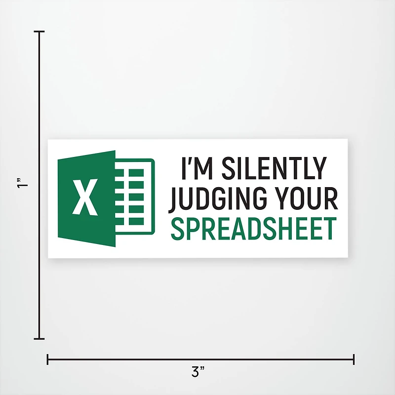 Silently Judging Your Spreadsheet Vinyl Sticker