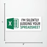 Silently Judging Your Spreadsheet Vinyl Sticker