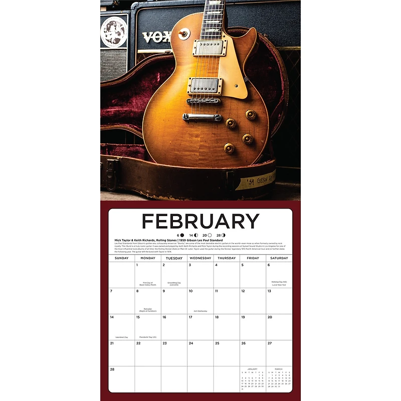 Star Guitars 2027 Wall Calendar - Online Only