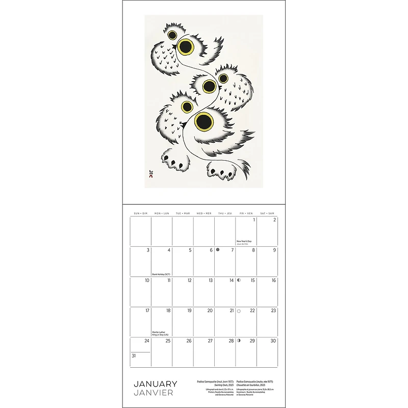 Inuit Art Cape Dorset 2027 Mini Calendar