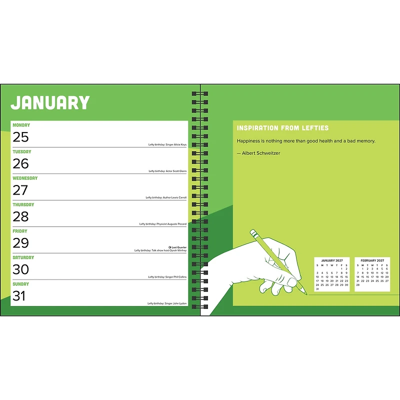 Left-Hander's 2027 Engagement Calendar