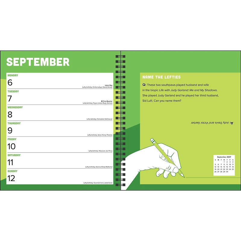 Left-Hander's 2027 Engagement Calendar